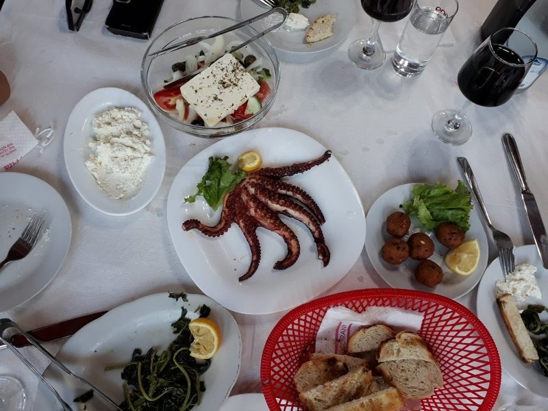 Grilled Vegetables and Seafood Platter